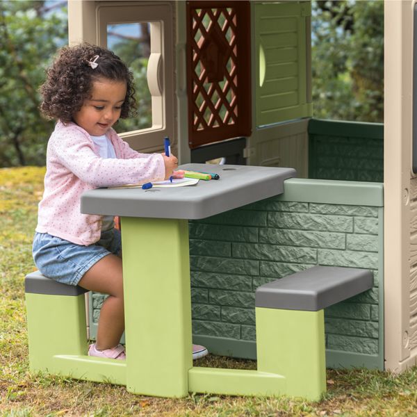 Tavolo da picnic per casette smoby life – con panchine e spazio merenda - SMOBY