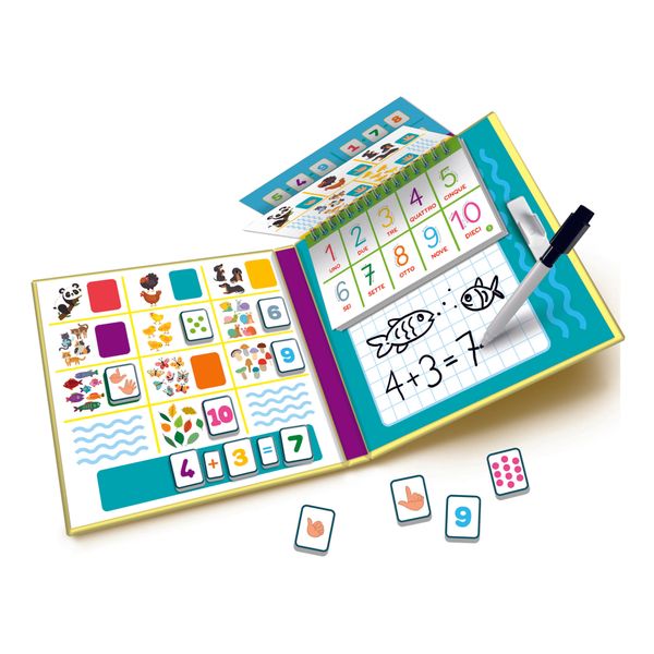 Clementoni sapientino libro magnetico numeri e animali 16493 – gioco educativo numeri e animali - assortito - SAPIENTINO
