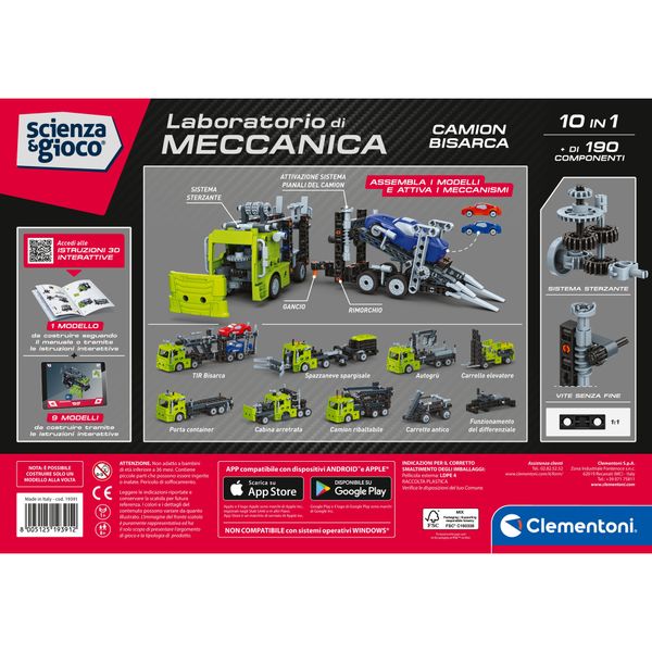 Clementoni scienza & gioco car transporter 19391 – kit per costruire veicolo trasportatore - CLEMENTONI