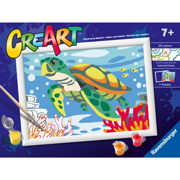 Ravensburger creart - tartaruga marina - set artistico per bambini 9+ anni - RAVENSBURGER