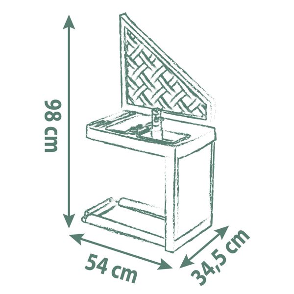 Cucina estiva smoby life per casette - accessori inclusi, gioco creativo - SMOBY