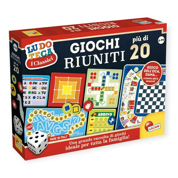 Ludoteca giochi riuniti – oltre 20 giochi classici in un’unica collezione per tutta la famiglia! - LISCIANI