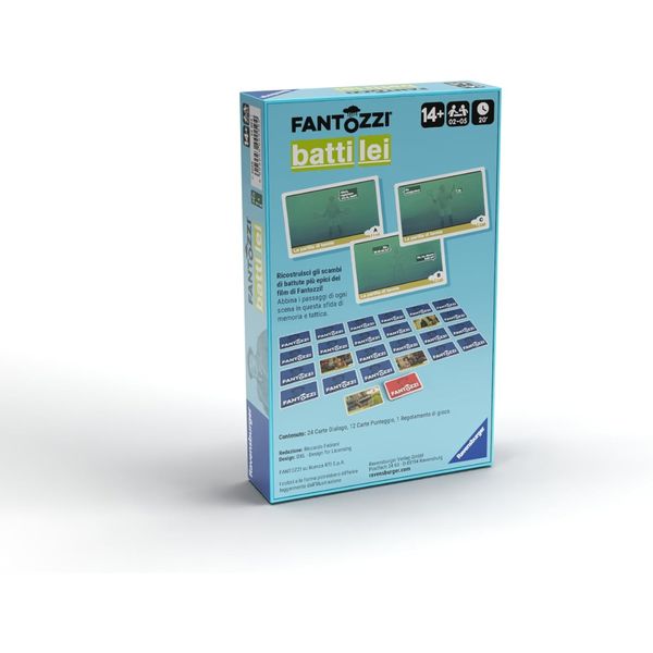 Fantozzi - batti lei: gioco di carte per famiglia, 2-5 giocatori, 36 carte illustrate- 14+ - ravensburger - RAVENSBURGER