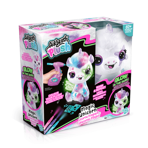 Airbrush plush - peluche magic unicorn- libera la fantasia - ROCCO GIOCATTOLI