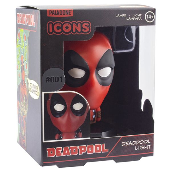 Lampada deadpool icons 11 cm – design iconico con licenza ufficiale, accessorio decorativo per collezionisti - Avengers