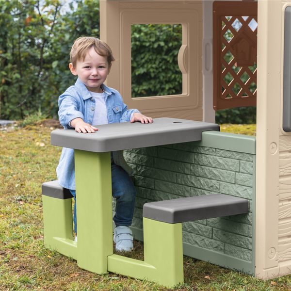 Tavolo da picnic per casette smoby life – con panchine e spazio merenda - SMOBY