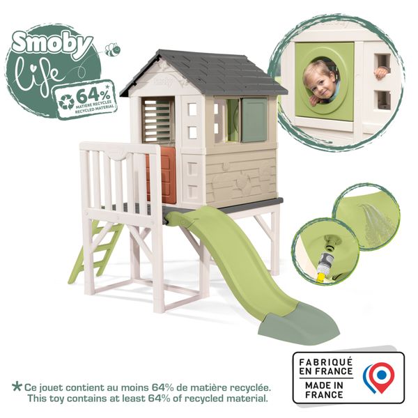 Casetta su palafitta smoby life per bambini - con scivolo - SMOBY