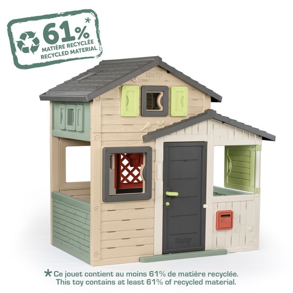 Smoby life casetta evo playhouse – casetta da giardino spaziosa e interattiva -3+ - SMOBY
