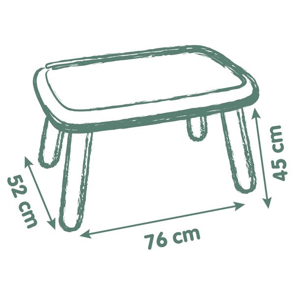 Tavolino smoby life con gambe soffiate per bambini dai 18 mesi – eco-friendly e robusto - SMOBY
