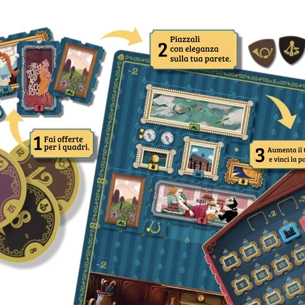 Art society - gioco da tavolo di collezione d'arte per 2-4 giocatori  dai 10 anni in su - Giochi Uniti