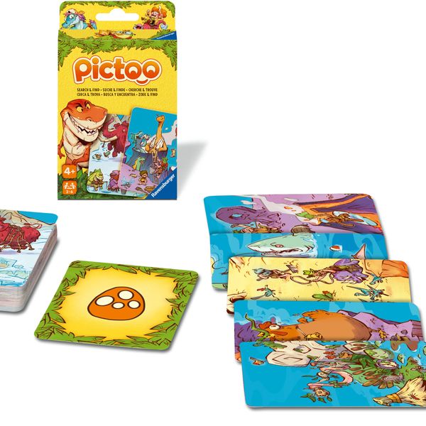 Ravensburger pictoo dino - gioco di carte - avventura preistorica 4+ anni - RAVENSBURGER