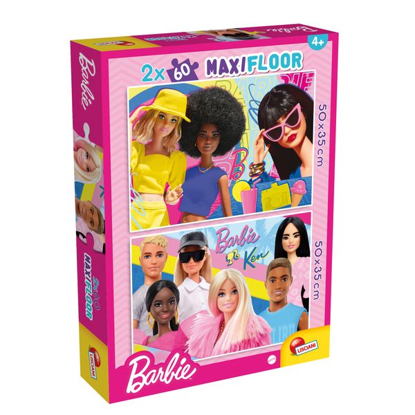 Barbie puzzle maxi floor 2x60 – doppio puzzle da pavimento con barbie e amiche - LISCIANI, Barbie
