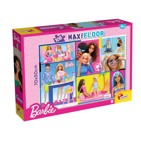 Barbie puzzle maxi floor 108 – gioco di puzzle con le iconiche bambole barbie - LISCIANI, Barbie