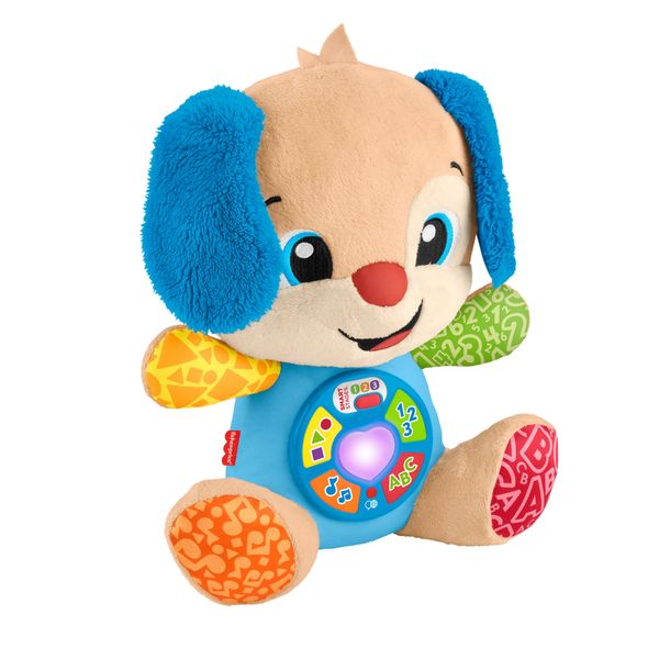 Fisher-price - il cagnolino smart stages blu, peluche musicale per l'apprendimento con luci, suoni e frasi - FISHER-PRICE
