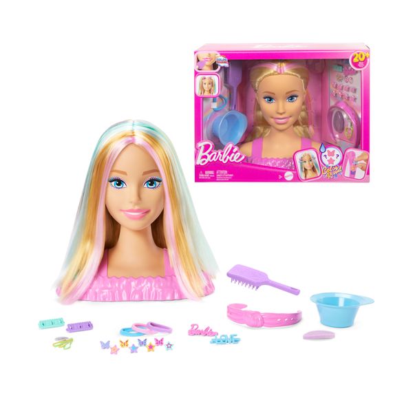 Barbie - testa pettinabile deluxe, capelli biondi con oltre 20 accessori per acconciature - Barbie