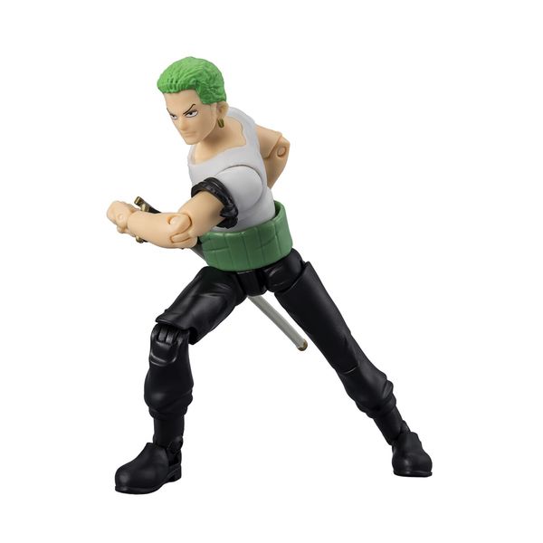 Action figure personaggio one piece - zoro - 12 centimetri - snodabile - ONE PIECE, BANDAI