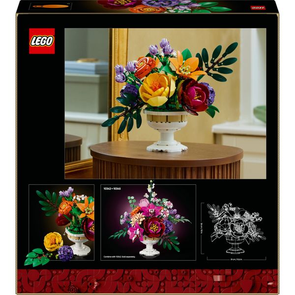 Lego icons botanicals 10345 composizione floreale - 14 fiori finti, kit adulti - LEGO ICONS BOTANICAL, LEGO