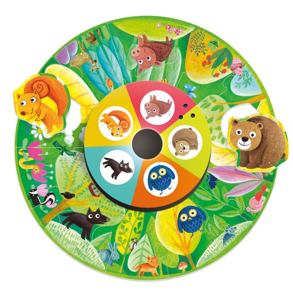 Girotondo parlante – gioco interattivo con incastro e animali del bosco - HEADU
