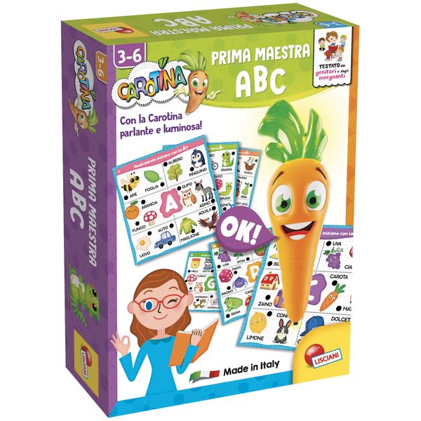 Carotina prima maestra abc – impara l’alfabeto con schede interattive - LISCIANI