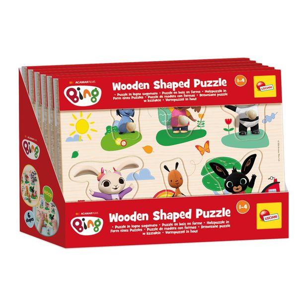 Bing maxi puzzle sagomato in legno – display da 6 con personaggi iconici - LISCIANI