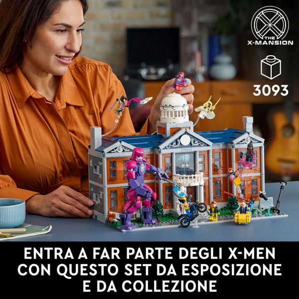 Lego marvel 76294 x-men: x-mansion, kit di modellismo adulti, modellino da costruire con 10 personaggi, regalo uomo o donna - LEGO SUPER HEROES, LEGO