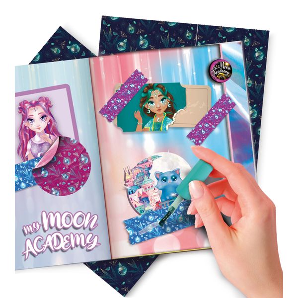Moon academy paper moon – kit creativo con carte artistiche a tema lunare - LISCIANI