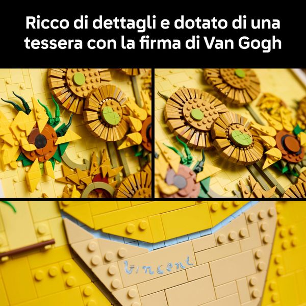 Lego art 31215 van gogh girasoli - quadro 3d da costruire, regalo adulti - LEGO Art, LEGO