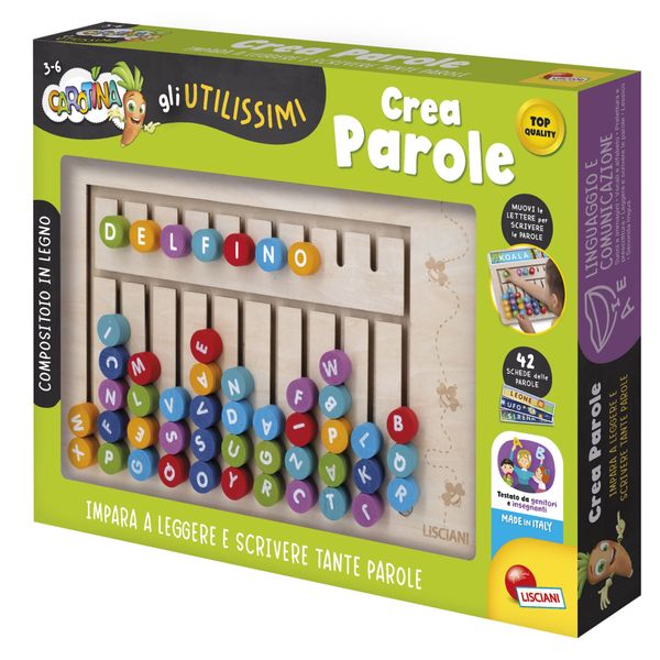 Carotina utilissimi crea parole – gioco di composizione parole educativo - LISCIANI