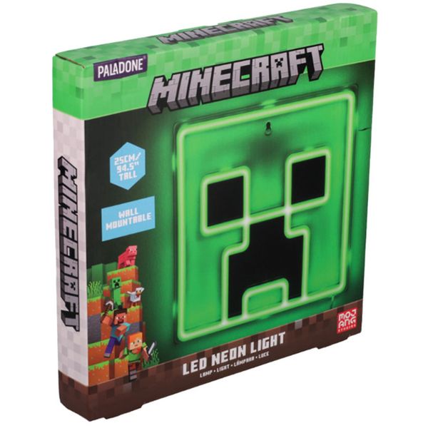 Lampada led minecraft creeper - 25 cm  ispirata al videogioco - perfetta per i collezionisti - MINECRAFT