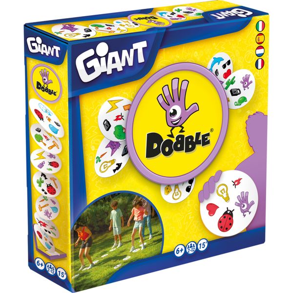 Dobble giant, gioco da tavolo, edizione in italiano, da 2 a 12 giocatori - ASMODEE