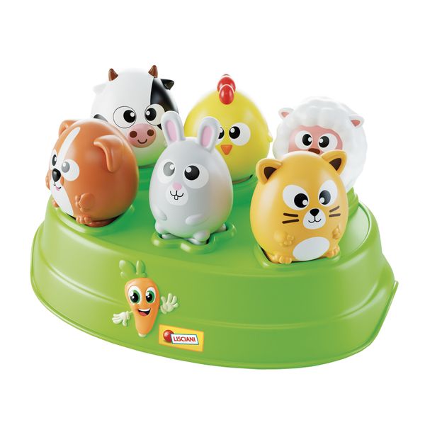 Carotina edu shapes – la fattoria: puzzle educativo ad incastri per bambini - LISCIANI