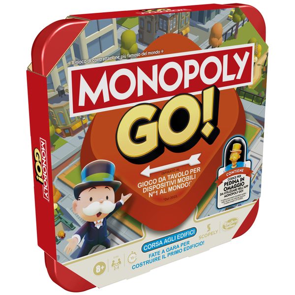 Monopoly go! - ispirato al famoso gioco da tavolo per dispositivi mobili - dagli 8 anni in su - 2-4 giocatori - 15 min. - MONOPOLY