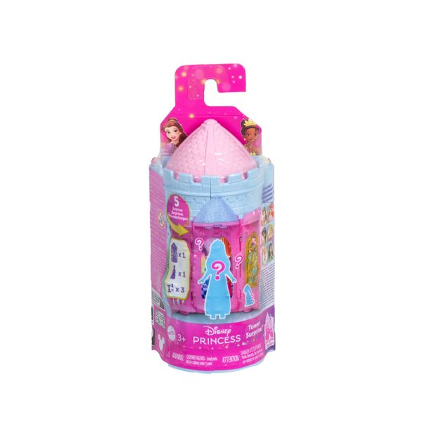 Mattel disney princess - torre a sorpresa, set con mini bambola del mondo disney e accessori a sorpresa inclusi - DISNEY PRINCESS