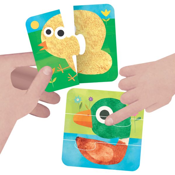 8 progressive puzzle the farm – puzzle educativi grandi pezzi per bambini 2+ - HEADU