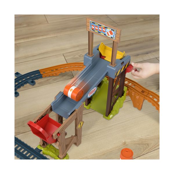 Il trenino thomas - pista cantiere di diesel, set a tema cantiere con pista e 2 veicoli motorizzati - THOMAS & FRIENDS