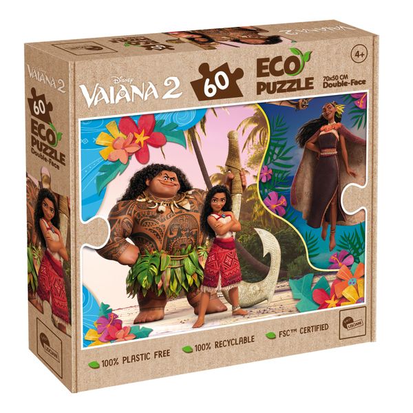 Eco-puzzle df 60 oceania 2 – puzzle ecologico con vaiana e avventure oceaniche - LISCIANI, Disney