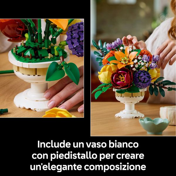 Lego icons botanicals 10345 composizione floreale - 14 fiori finti, kit adulti - LEGO ICONS BOTANICAL, LEGO