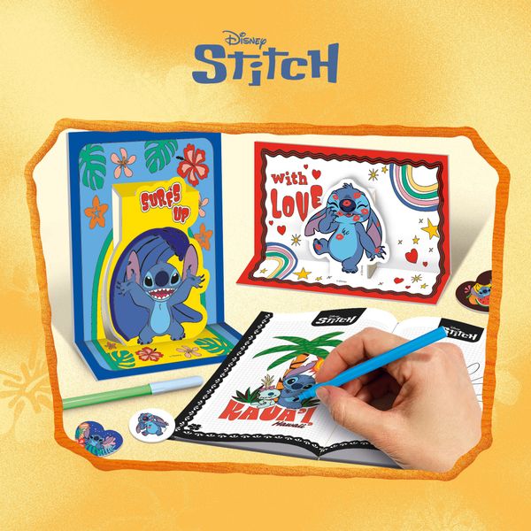 Stitch colouring and drawing – set artistico in zainetto pop-up - LISCIANI, Disney Stitch