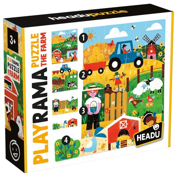 Playrama puzzle the farm - memoria, forme e colori . sovrapponi i puzzle e ottieni un effetto magico! - HEADU