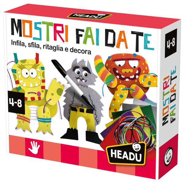 Mostri fai da te – kit creativo per costruire mostri buffi - 4+ - headu - HEADU