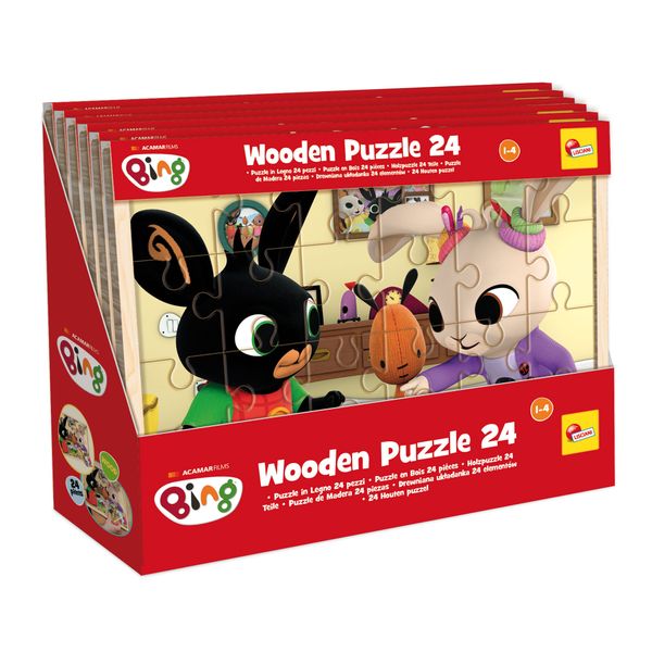 Bing puzzle in legno 24 pezzi – display da 6, apprendimento e divertimento - LISCIANI