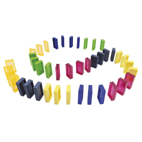 Domino con 42 tessere colorate – costruisci e fai cadere in sequenza - ZIG ZAG
