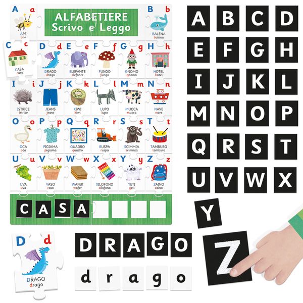 Alfabetiere scrivo e leggo – impara l’alfabeto giocando - prime letture 3+ - HEADU