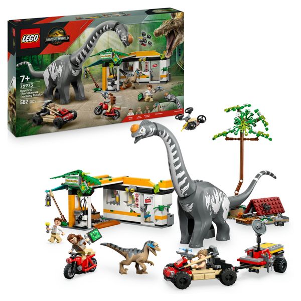Lego jurassic world – 76973 – raptor e titanosauro in fuga - Jurassic World, LEGO JURASSIC WORLD, Lego