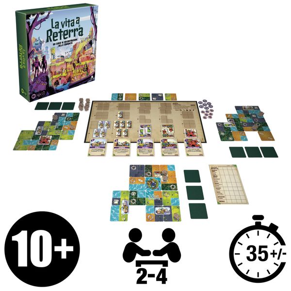 La vita a reterra, gioco da tavolo di strategia - dai 10 anni in su - da 2 a 4 giocatori - 35 min. circa - giochi per adulti e famiglie - HASBRO GAMING