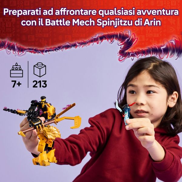 Lego ninjago 71839 battle mech spinjitzu arin: drago, 2 minifigure 7+ - LEGO NINJAGO, LEGO