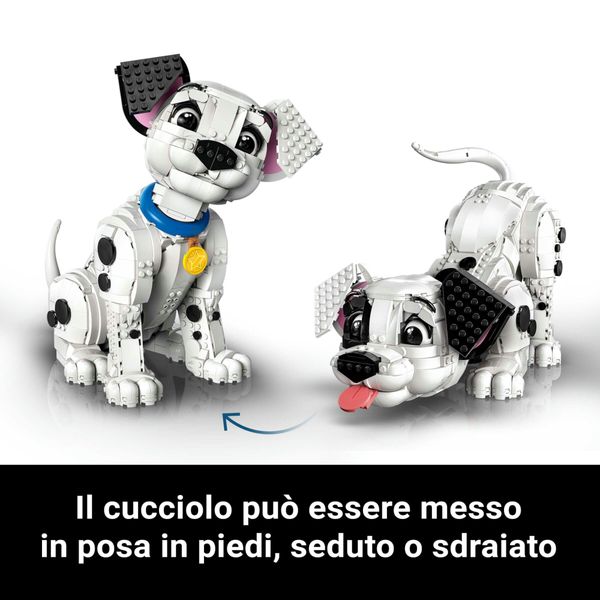 Lego disney 43269 cucciolo 101: kit modellismo personalizzabile adulti - Disney, LEGO