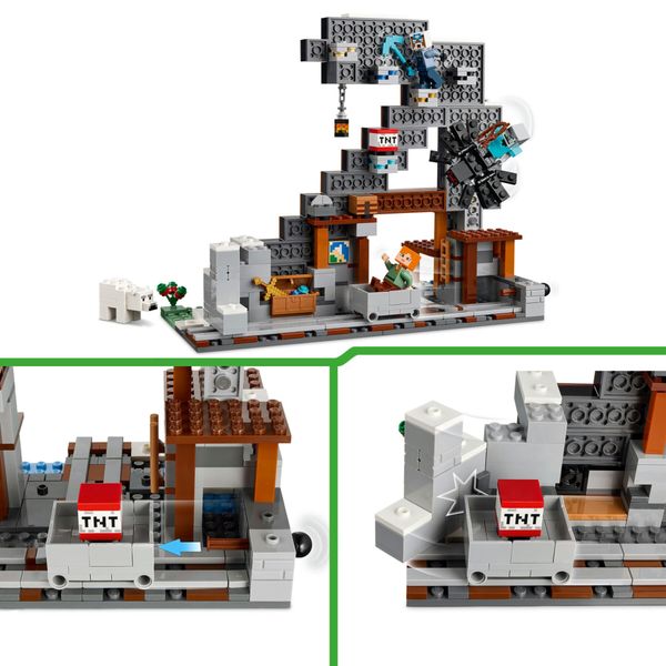 Lego minecraft 21277 miniera piccozze: interattivo, 3 personaggi 8+ - LEGO
