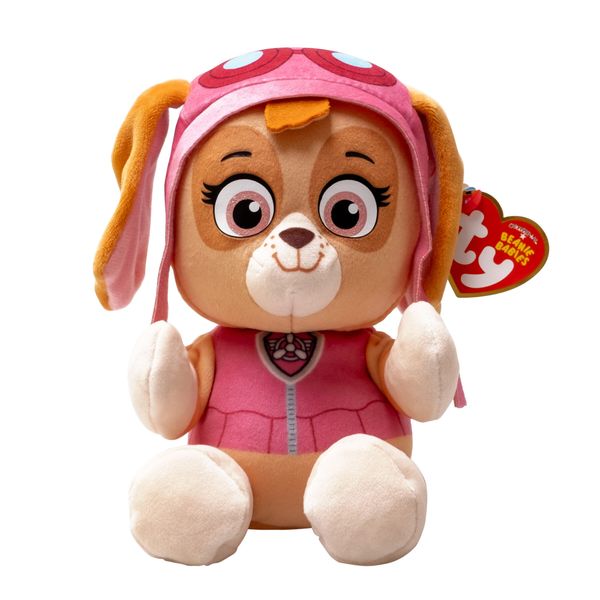 Ty - collezione paw patrol, skye, tutti gli eroi della squadra dei cuccioli in versione floppy, morbido peluche da collezionare- 20 cm - t44023 - TY, Paw Patrol