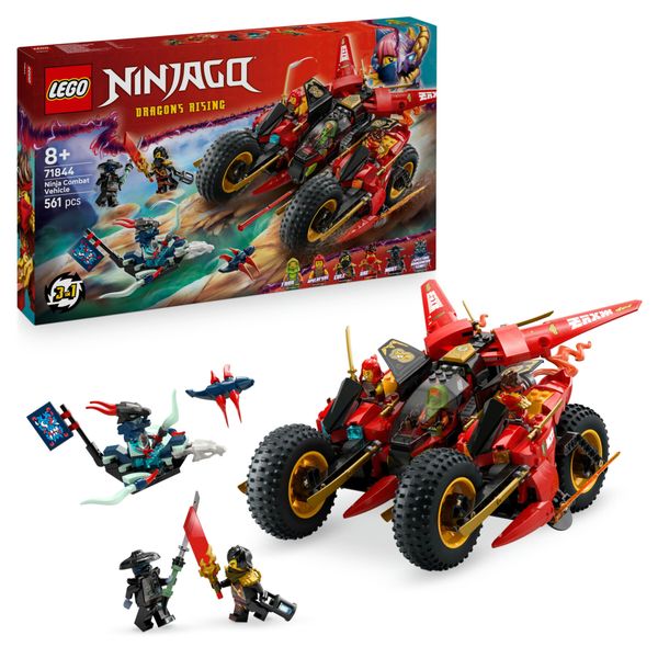 Lego ninjago 71844 veicolo combattimento ninja: 2 moto, aereo, 6 minifigure 8+ - LEGO NINJAGO, Lego